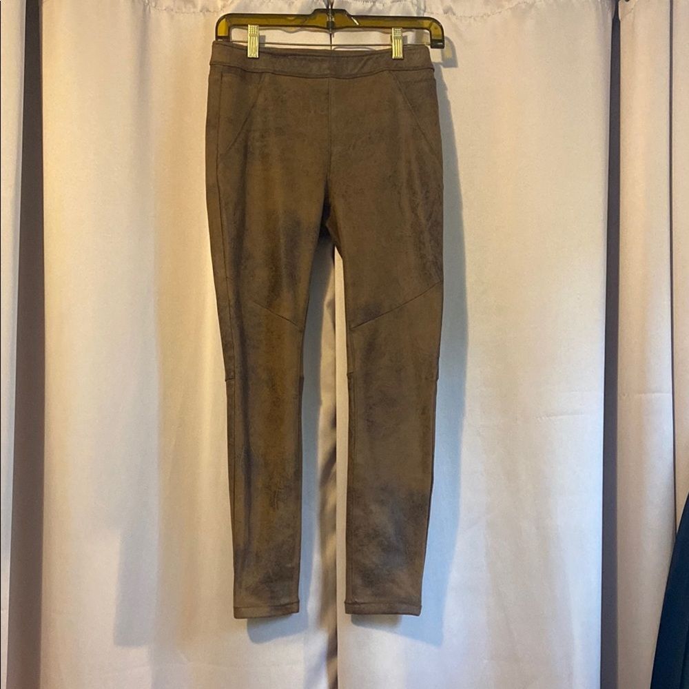 Free People Brown Faux Suede Leggings